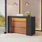 Mostrador de Recepción Grande con Luces LED para Salón, Sala de Recepción, Tienda, Oficina, Vestíbulo, Tienda Minorista, Clínica