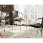 SAFAVIEH Jullieta Black Arm Chair (Set of 2) - 21 W x 22.3 L x 33.5 H - 21Wx22Dx34H