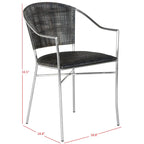 Julieta Sillón Negro - 21 An x 22.3 L x 33.5 Al