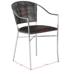 Julieta Sillón Negro - 21 An x 22.3 L x 33.5 Al