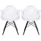 Sillón de comedor Eiffel con asiento moldeado