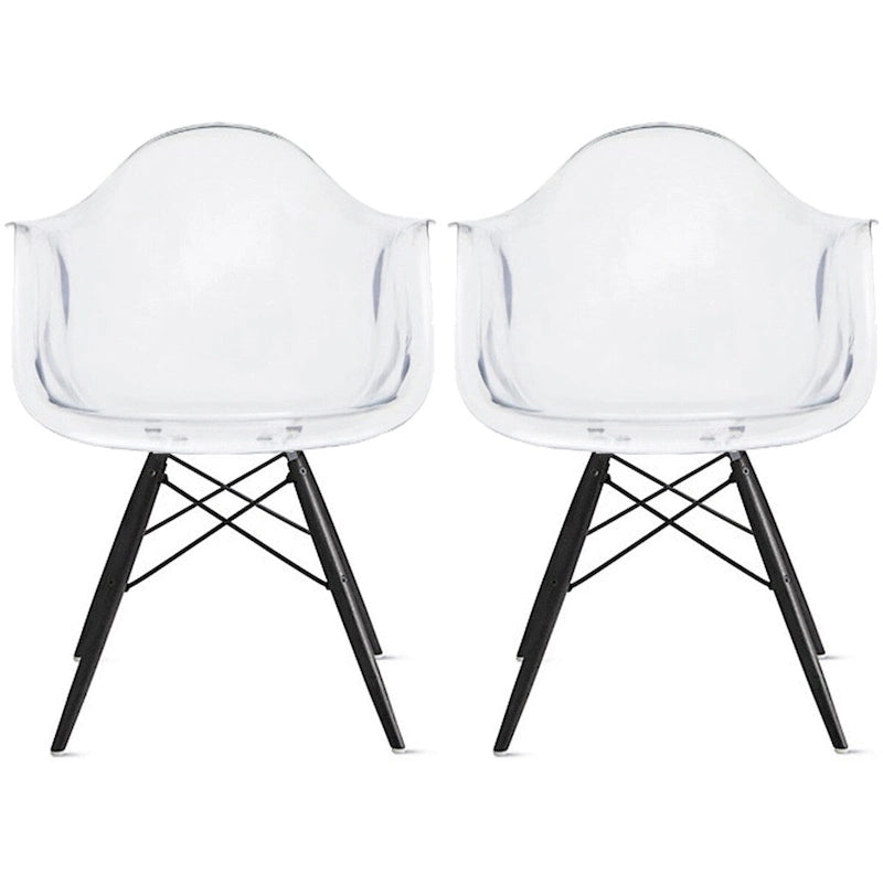 Sillón de comedor Eiffel con asiento moldeado
