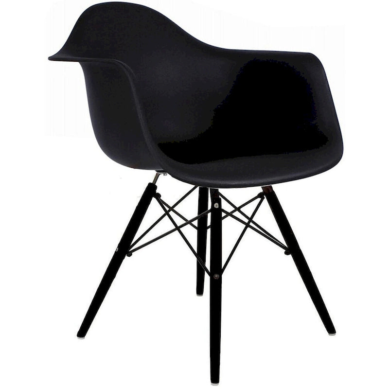 Sillón de comedor Eiffel con asiento moldeado