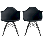Sillón de comedor Eiffel con asiento moldeado
