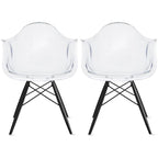 Sillón de comedor Eiffel con asiento moldeado