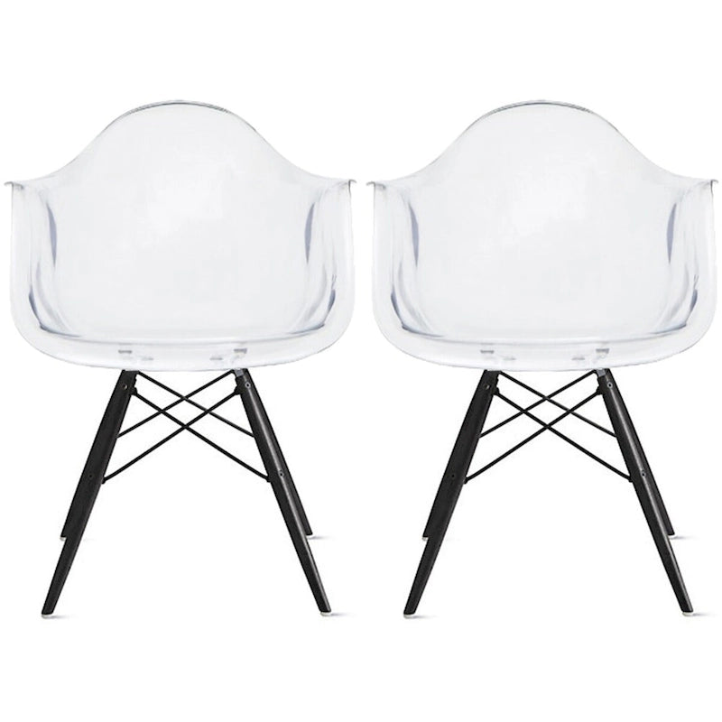 Sillón de comedor Eiffel con asiento moldeado