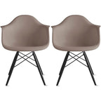 Sillón de comedor Eiffel con asiento moldeado