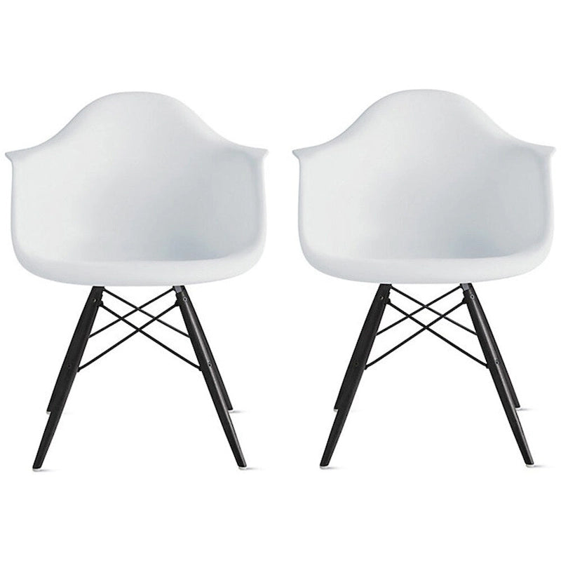 Sillón de comedor Eiffel con asiento moldeado