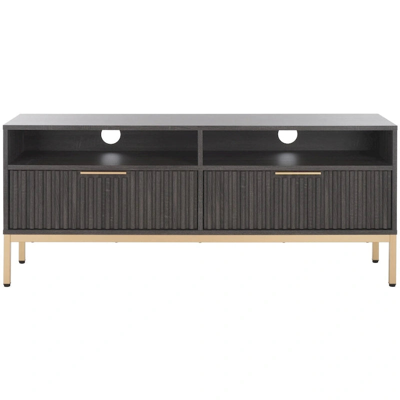 Mueble para TV Alyse con 2 cajones y 2 estantes (para TV de pantalla plana de hasta 65 pulgadas) - 60.4 x 15.6 x 24.8 pulg.
