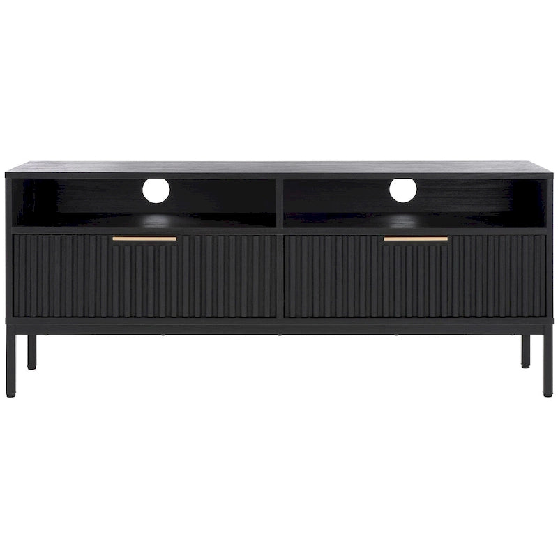 Mueble para TV Alyse con 2 cajones y 2 estantes (para TV de pantalla plana de hasta 65 pulgadas) - 60.4 x 15.6 x 24.8 pulg.