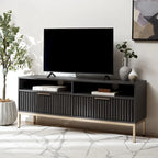 Mueble para TV Alyse con 2 cajones y 2 estantes (para TV de pantalla plana de hasta 65 pulgadas) - 60.4 x 15.6 x 24.8 pulg.