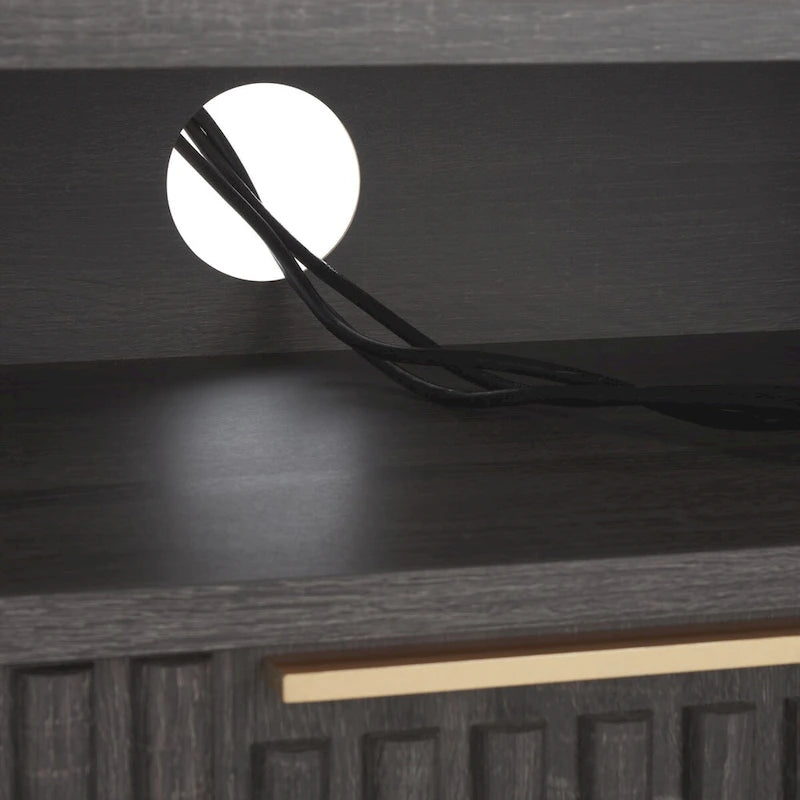 Mueble para TV Alyse con 2 cajones y 2 estantes (para TV de pantalla plana de hasta 65 pulgadas) - 60.4 x 15.6 x 24.8 pulg.