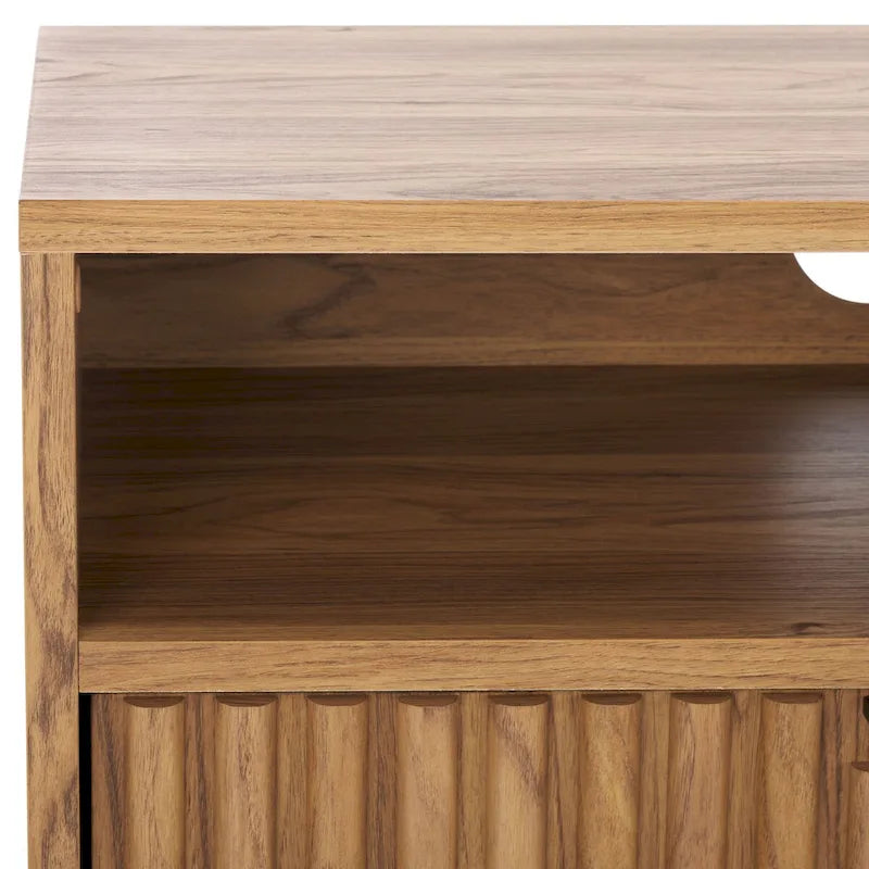 Mueble para TV Alyse con 2 cajones y 2 estantes (para TV de pantalla plana de hasta 65 pulgadas) - 60.4 x 15.6 x 24.8 pulg.