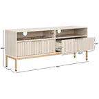 Mueble para TV Alyse con 2 cajones y 2 estantes (para TV de pantalla plana de hasta 65 pulgadas) - 60.4 x 15.6 x 24.8 pulg.
