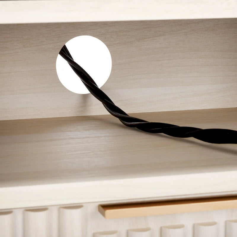 Mueble para TV Alyse con 2 cajones y 2 estantes (para TV de pantalla plana de hasta 65 pulgadas) - 60.4 x 15.6 x 24.8 pulg.