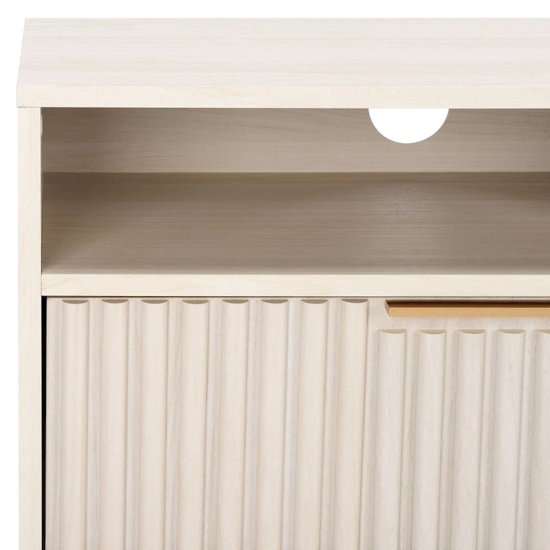 Mueble para TV Alyse con 2 cajones y 2 estantes (para TV de pantalla plana de hasta 65 pulgadas) - 60.4 x 15.6 x 24.8 pulg.