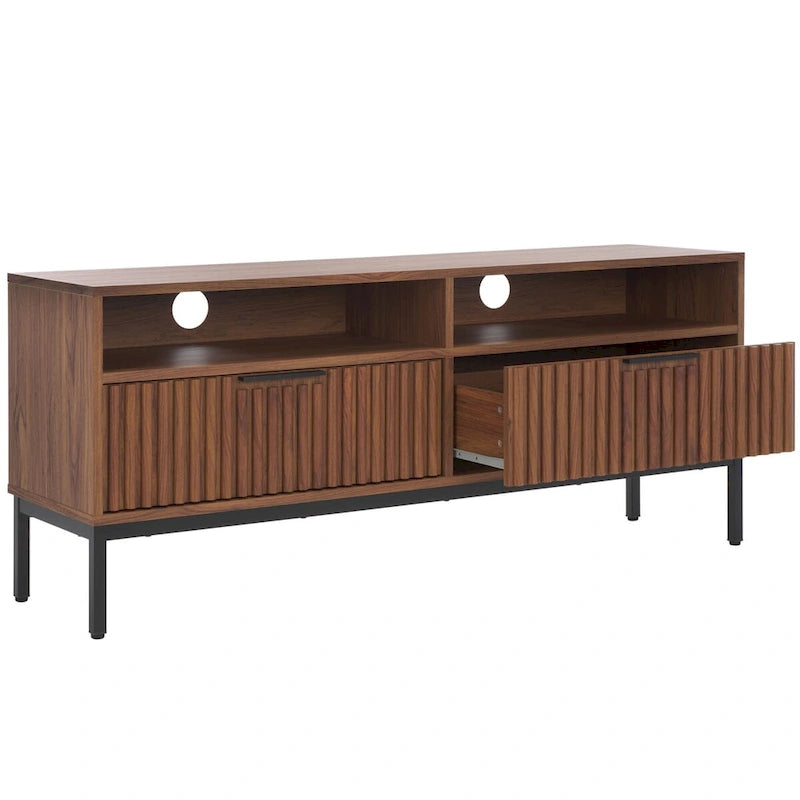 Mueble para TV Alyse con 2 cajones y 2 estantes (para TV de pantalla plana de hasta 65 pulgadas) - 60.4 x 15.6 x 24.8 pulg.