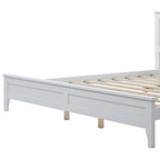 Cama de plataforma tamaño King de madera maciza moderna, elegante y duradera
