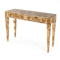 Mesa consola de madera de raíz con 2 cajones de 46 pulgadas