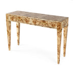 Mesa consola de madera de raíz con 2 cajones de 46 pulgadas