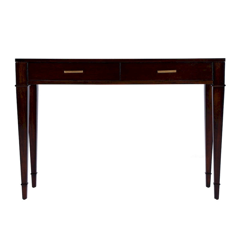 Mesa consola de madera de raíz con 2 cajones de 46 pulgadas