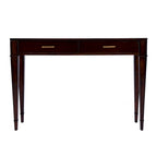 Mesa consola de madera de raíz con 2 cajones de 46 pulgadas