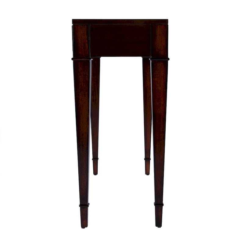 Mesa consola de madera de raíz con 2 cajones de 46 pulgadas