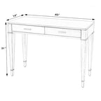 Mesa consola de madera de raíz con 2 cajones de 46 pulgadas