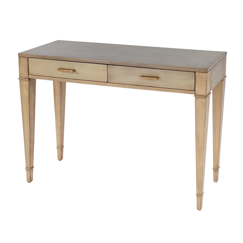 Mesa consola de madera de raíz con 2 cajones de 46 pulgadas