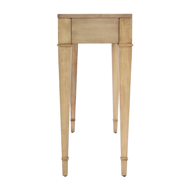 Mesa consola de madera de raíz con 2 cajones de 46 pulgadas