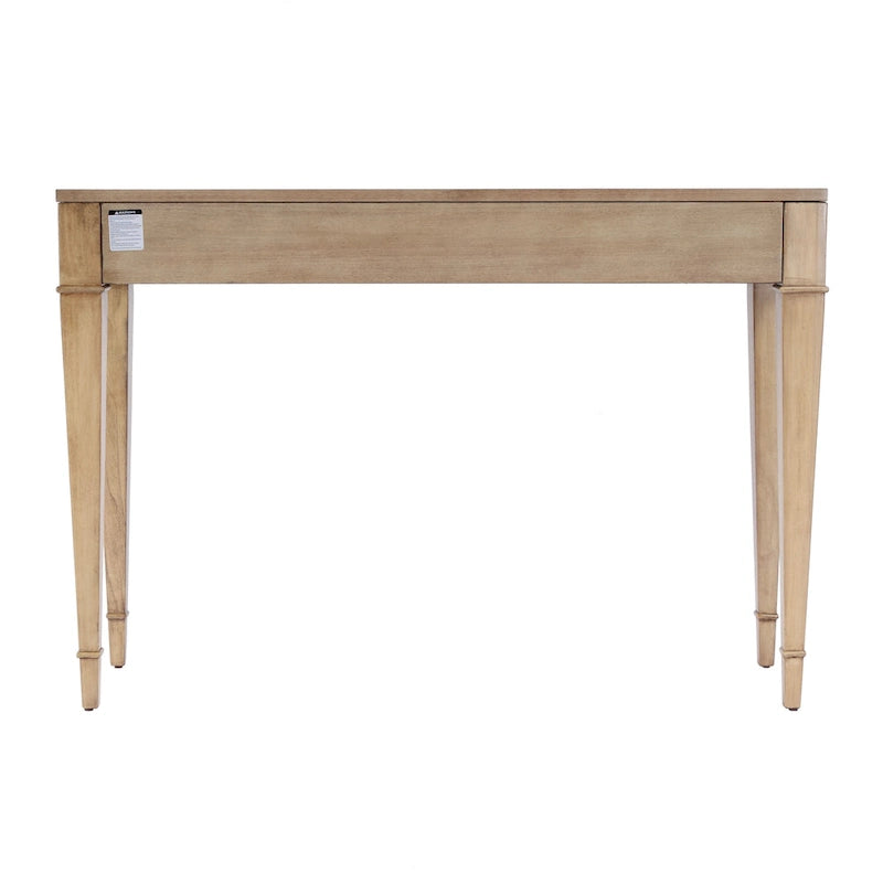 Mesa consola de madera de raíz con 2 cajones de 46 pulgadas