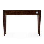 Mesa consola de madera de raíz con 2 cajones de 46 pulgadas