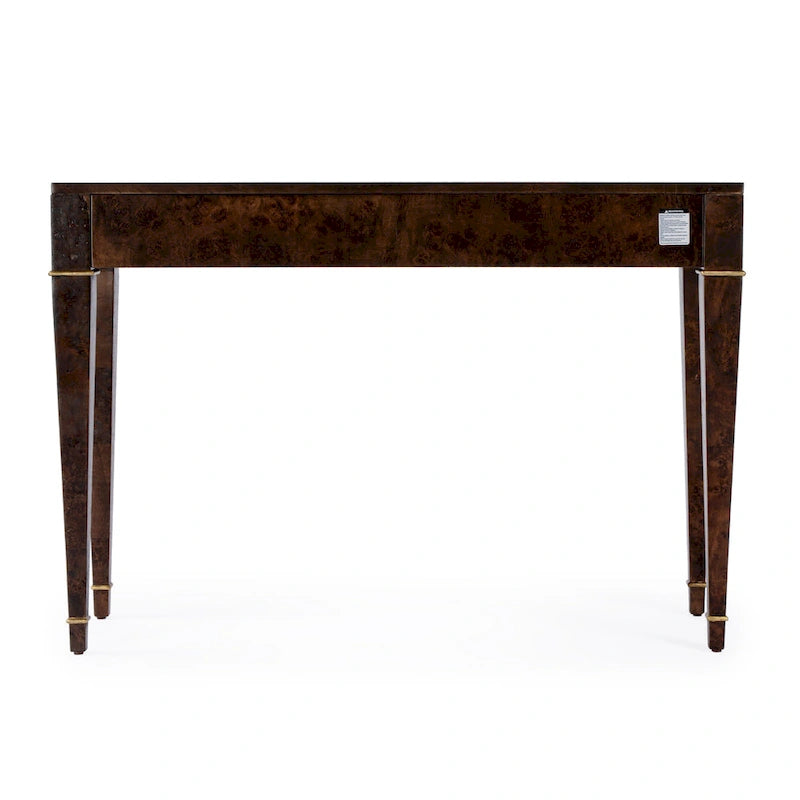 Mesa consola de madera de raíz con 2 cajones de 46 pulgadas