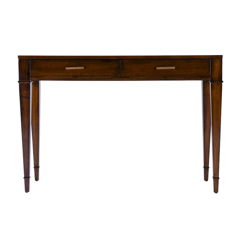 Mesa consola de madera de raíz con 2 cajones de 46 pulgadas