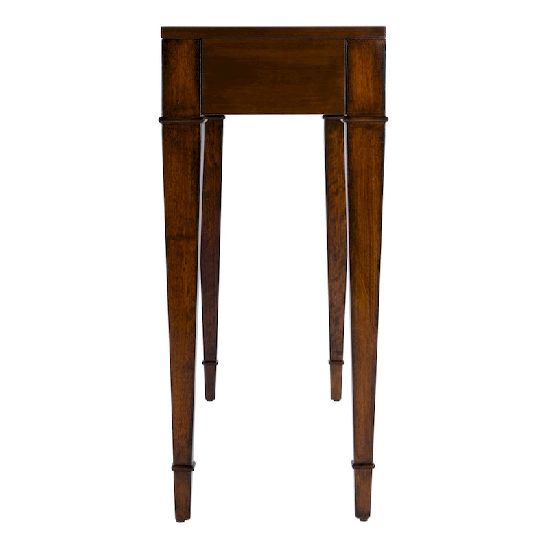 Mesa consola de madera de raíz con 2 cajones de 46 pulgadas