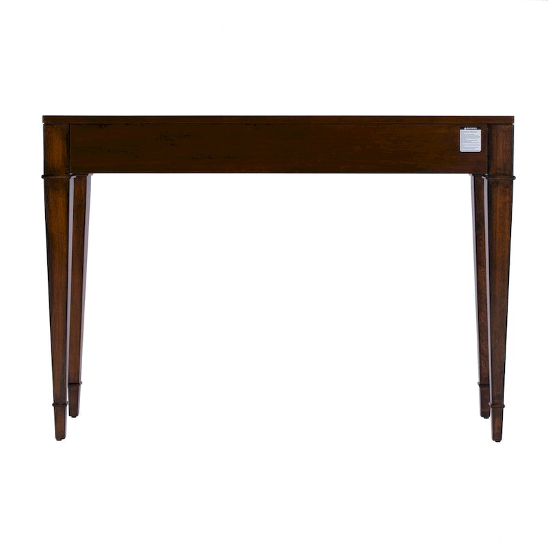 Mesa consola de madera de raíz con 2 cajones de 46 pulgadas