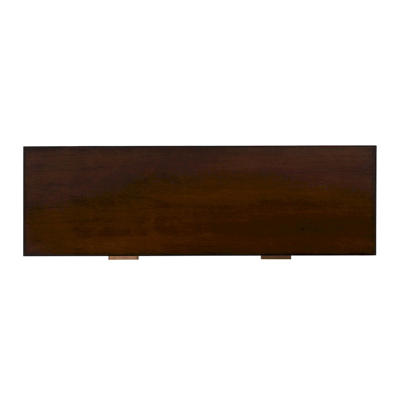 Mesa consola de madera de raíz con 2 cajones de 46 pulgadas