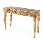 Mesa consola de madera de raíz con 2 cajones de 46 pulgadas