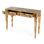 Mesa consola de madera de raíz con 2 cajones de 46 pulgadas