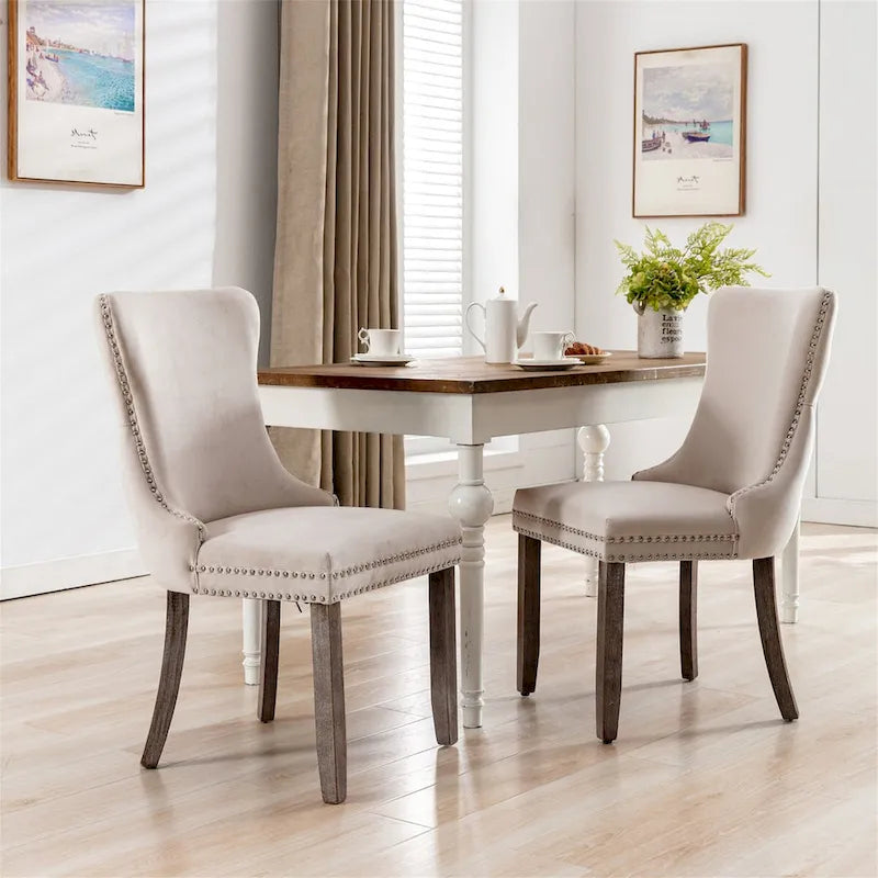 Silla de comedor tapizada de mediados de siglo.