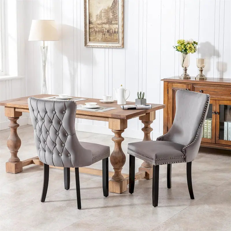 Silla de comedor tapizada de mediados de siglo.