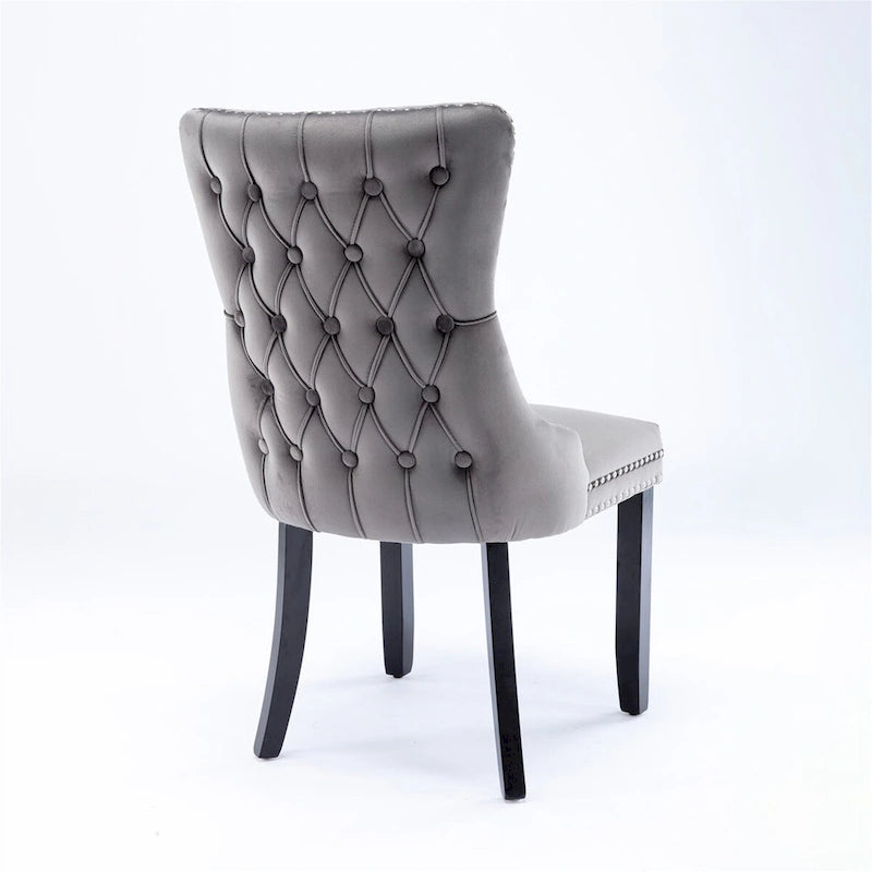 Silla de comedor tapizada de mediados de siglo.