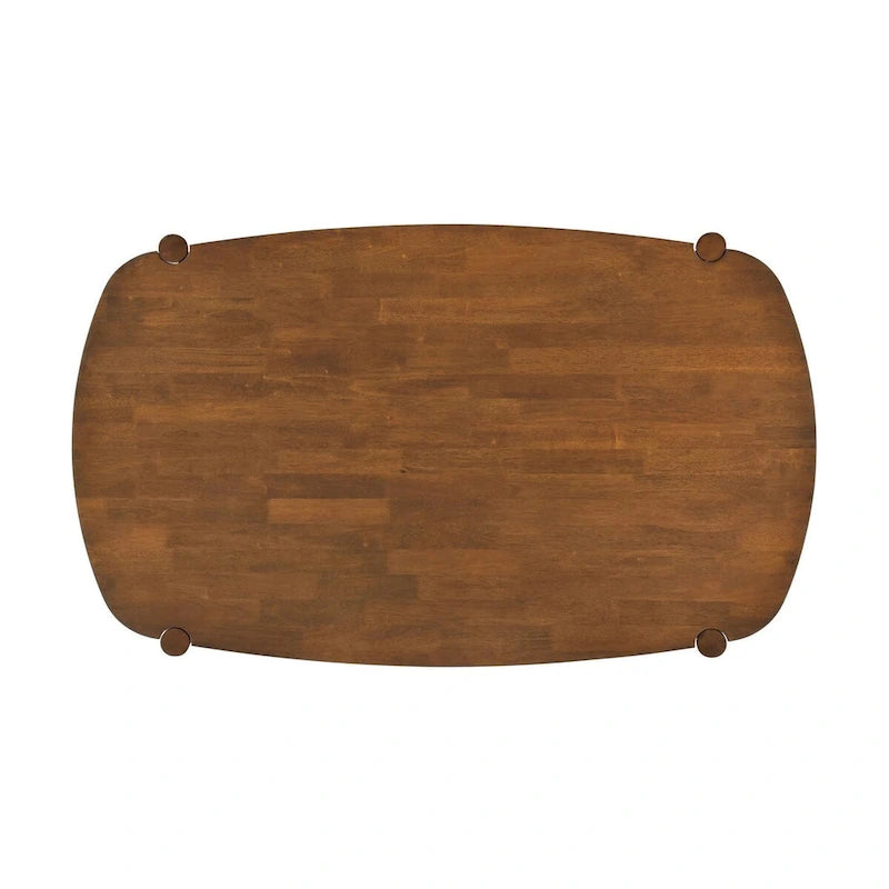 Mesa de comedor de madera maciza de nogal