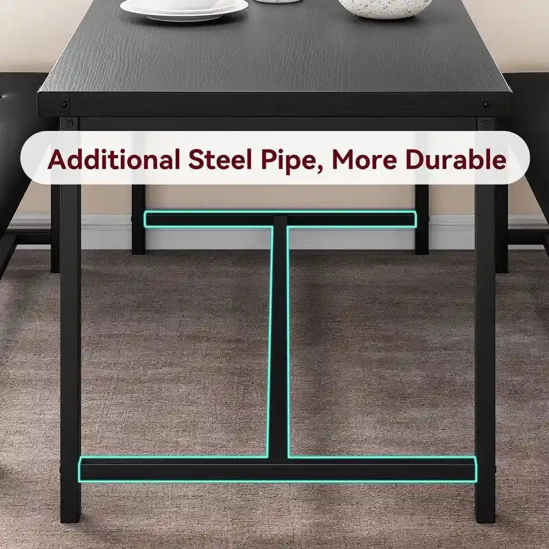 Mesa y sillas de comedor de estilo industrial