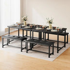 Mesa y sillas de comedor de estilo industrial