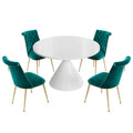 48 Mesa de comedor de lujo ligera blanca de alto brillo con encimera grande