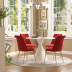 48 Mesa de comedor de lujo ligera blanca de alto brillo con encimera grande