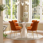 48 Mesa de comedor de lujo ligera blanca de alto brillo con encimera grande