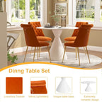48 Mesa de comedor de lujo ligera blanca de alto brillo con encimera grande