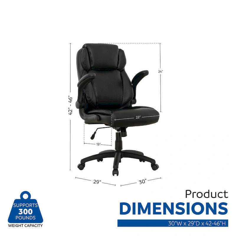 Sillón Ejecutivo Ergonómico de Respaldo Alto Atlas con Reposabrazos Acolchados